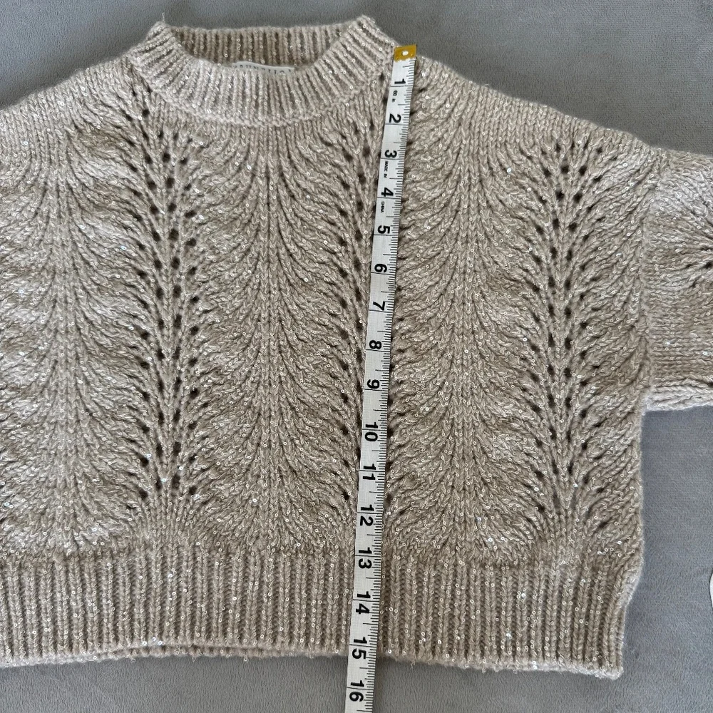 Brunello Cucinelli Cashmere Sequined Cropped Sweater XS - Picture 8 of 13
